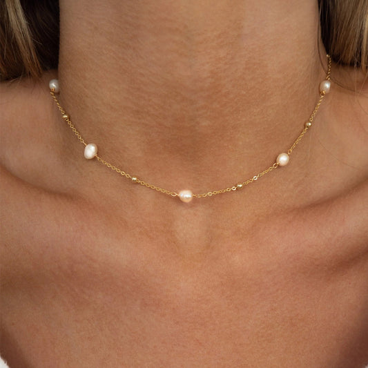 Women's Stainless Steel Choker Gold-plated Clavicle Chain Necklaces