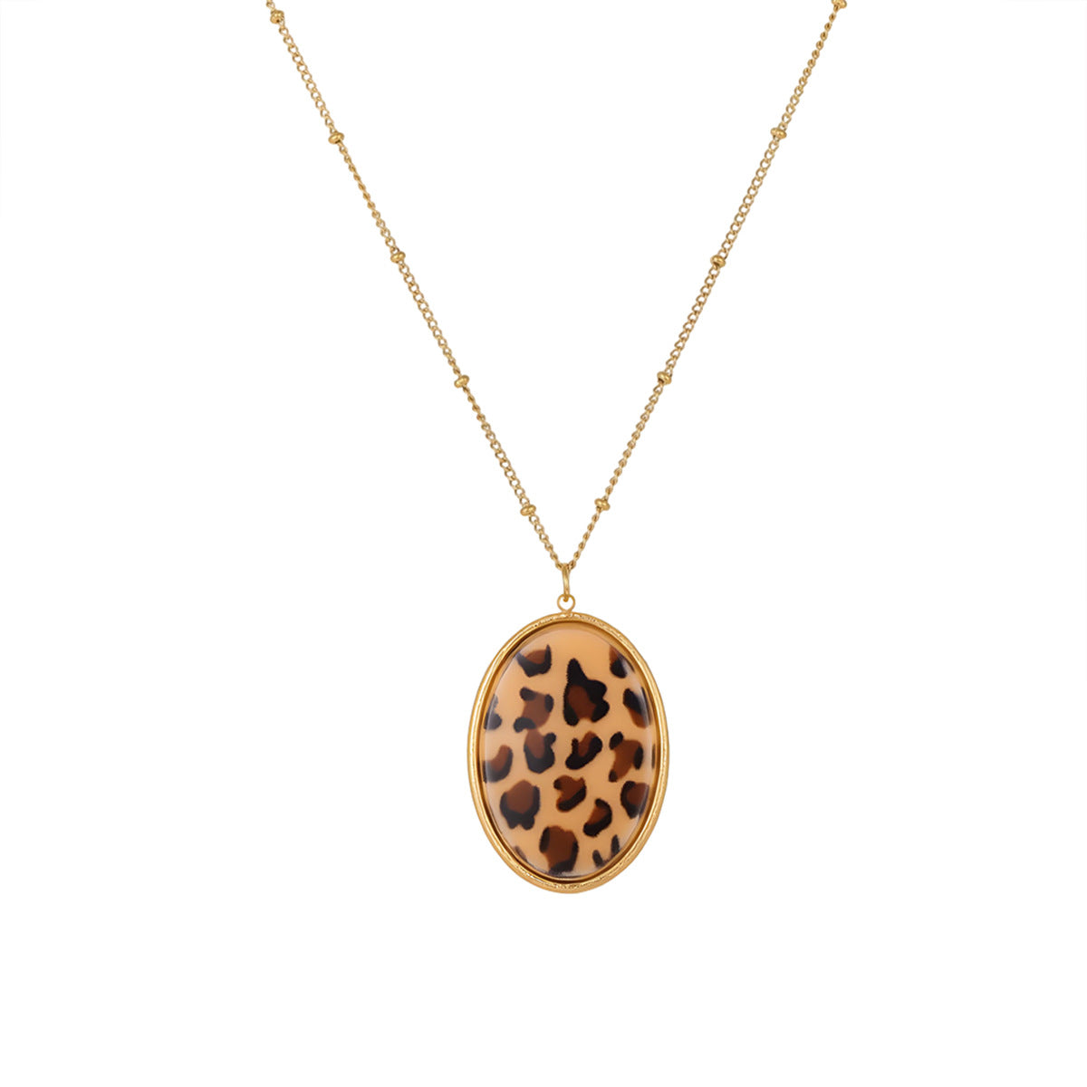 Stainless Steel Style Leopard Print Hot Necklaces