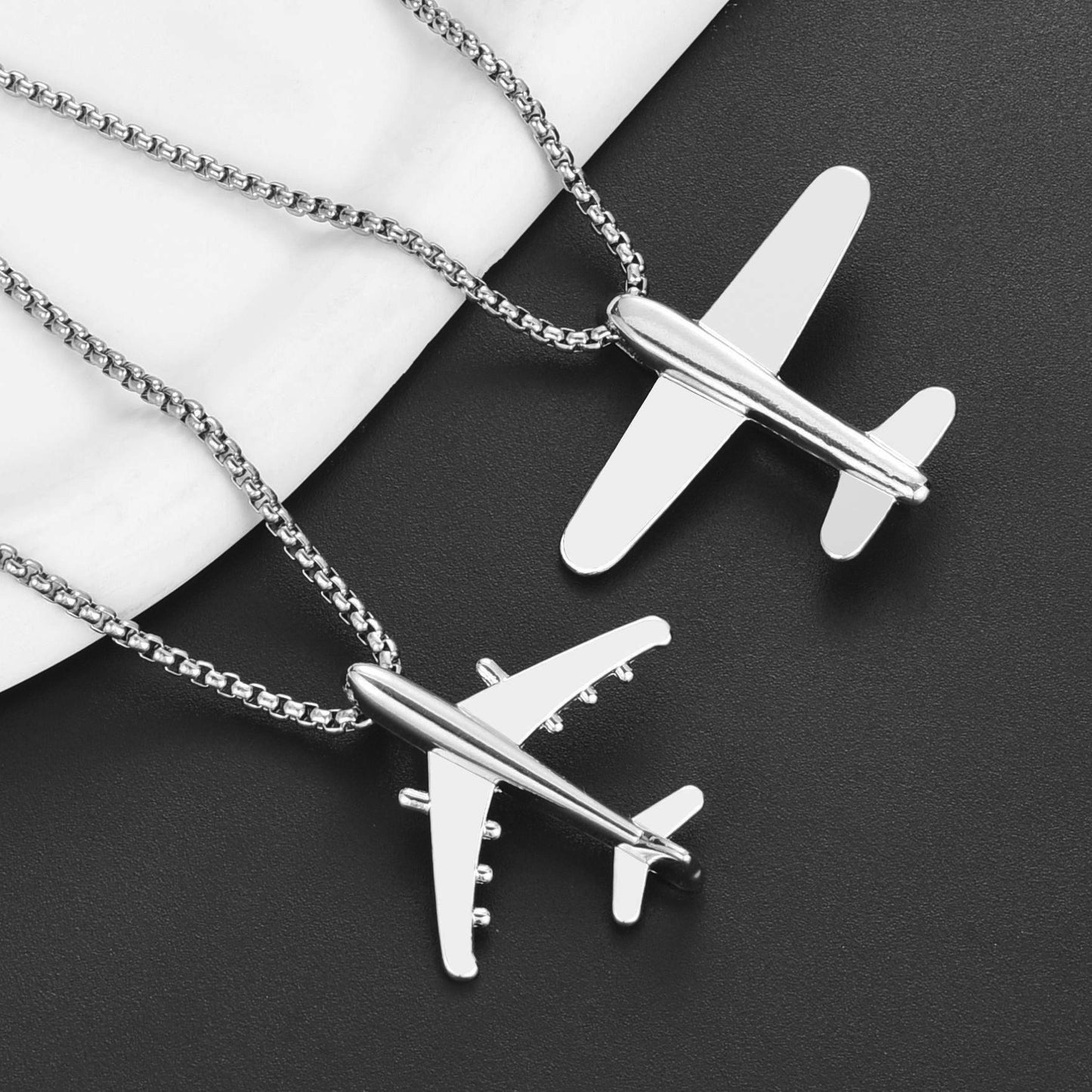 Women's & Men's Hip Hop Aircraft Retro Easy Matching Necklace