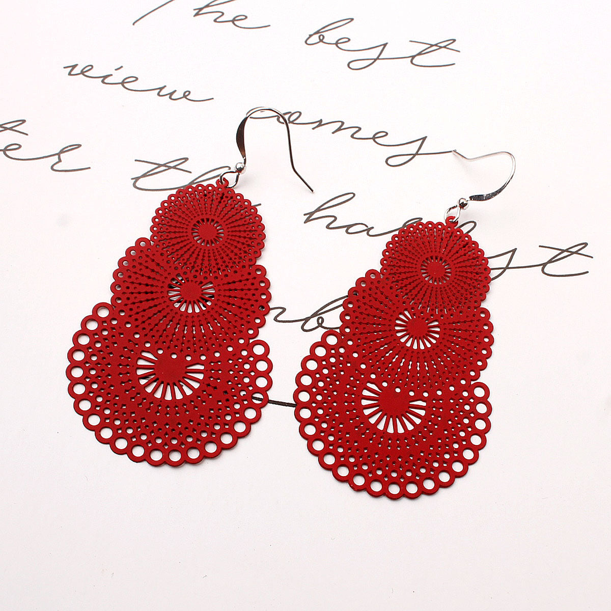 Sier Needle Metal Alloy Temperament Macaron Earrings