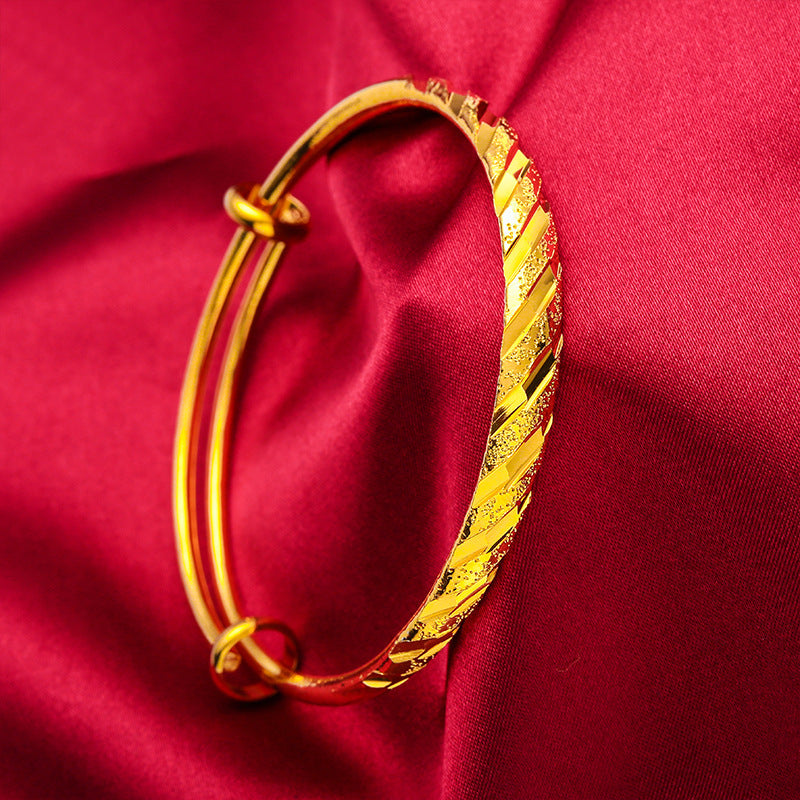 Women's Round Stem Imitation Gold Vietnam Placer Glossy Bracelet