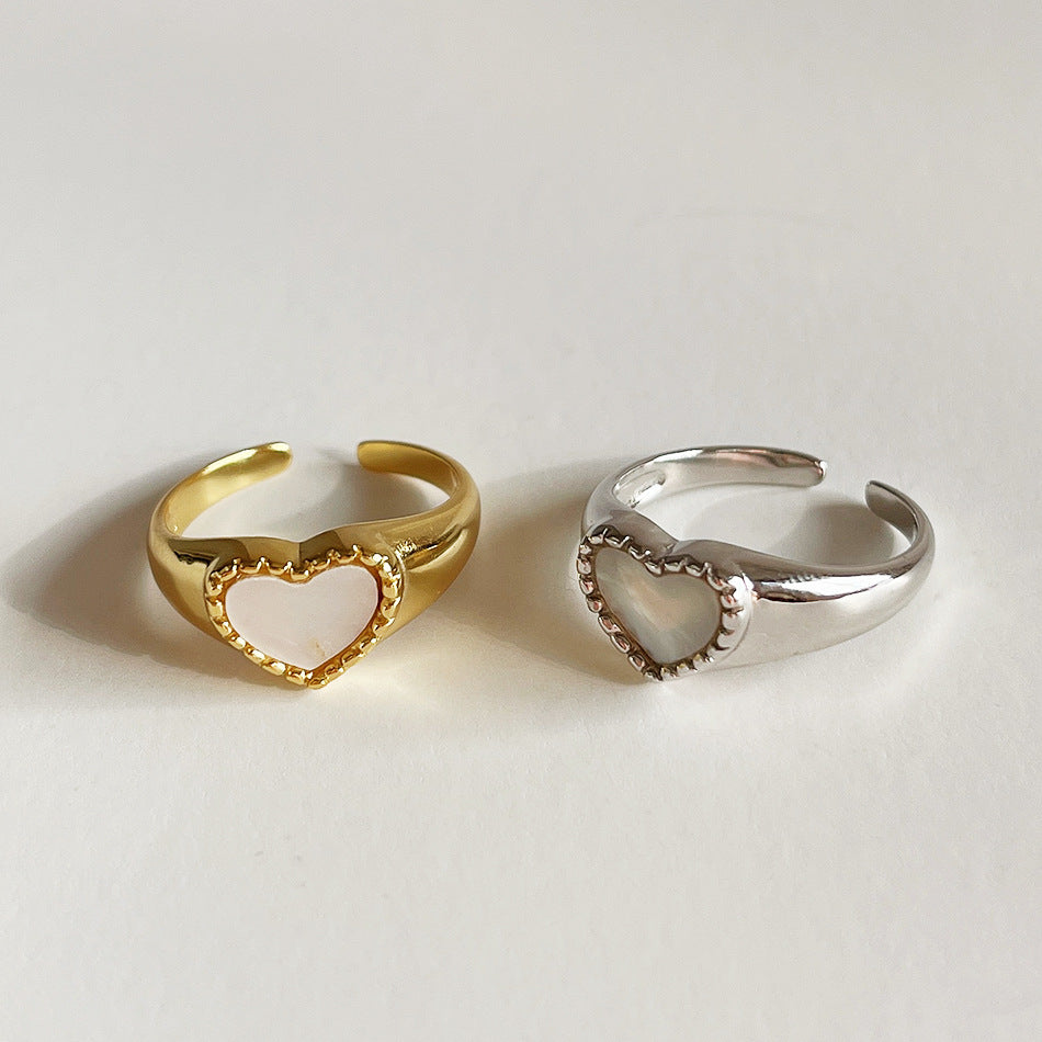 In Sterling Sier Shell Simple Light Rings