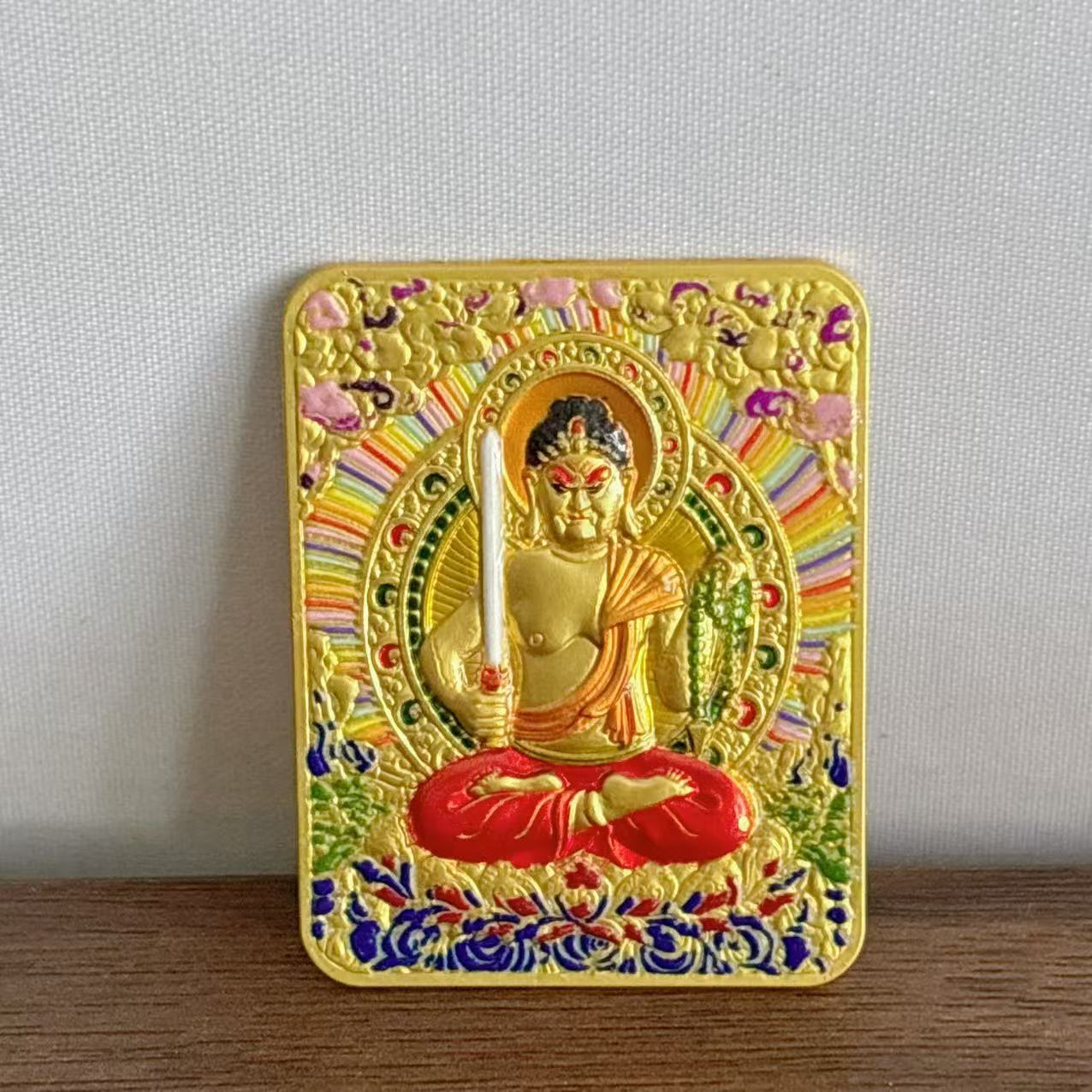 Tibetan Three-dimensional Relief Five Master Eight Guards Painting Pendants