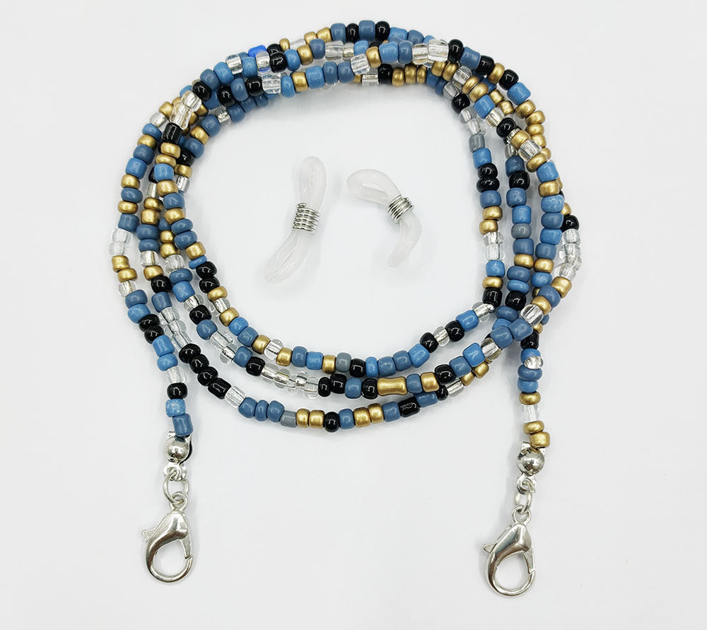 Mask Lanyard Glass Beads Eyeglasses Chain Necklaces