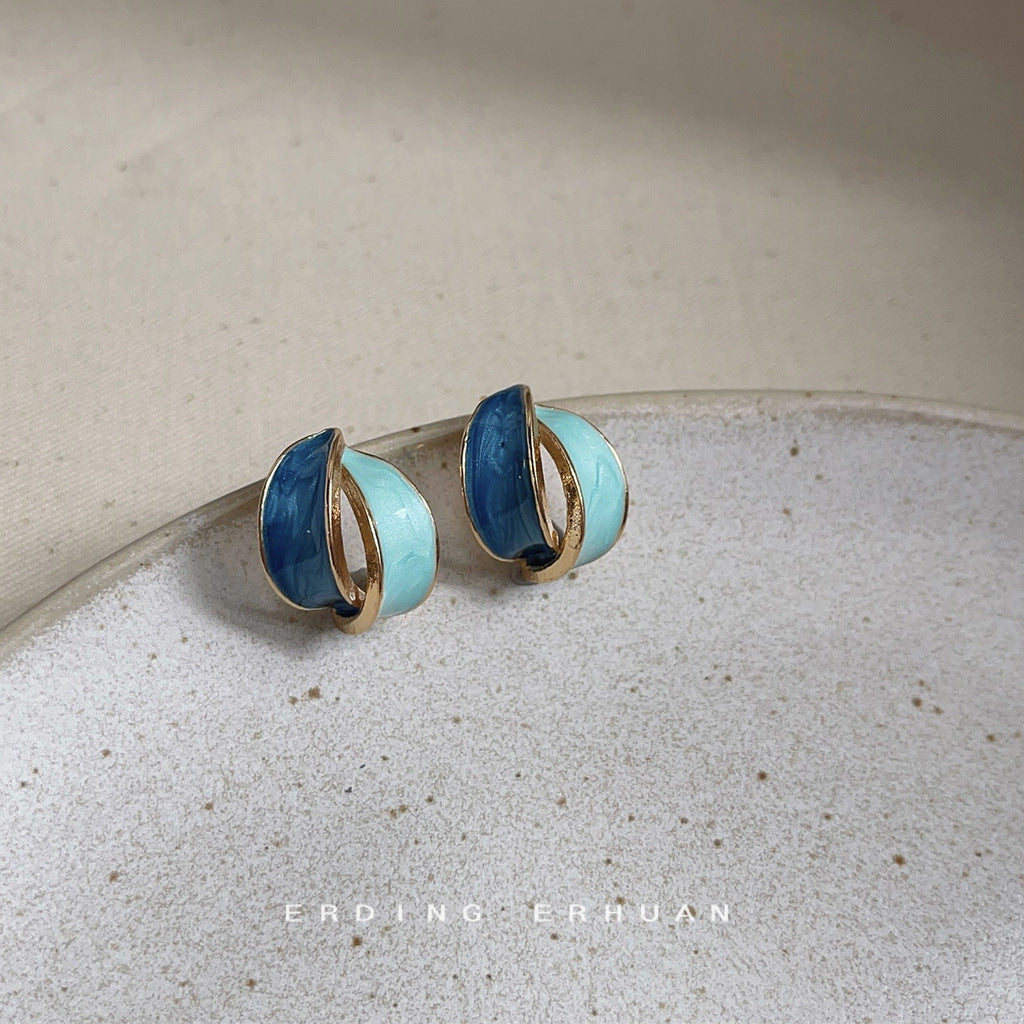 Simple Collection Elegant Geometric Sweet Dripping Earrings