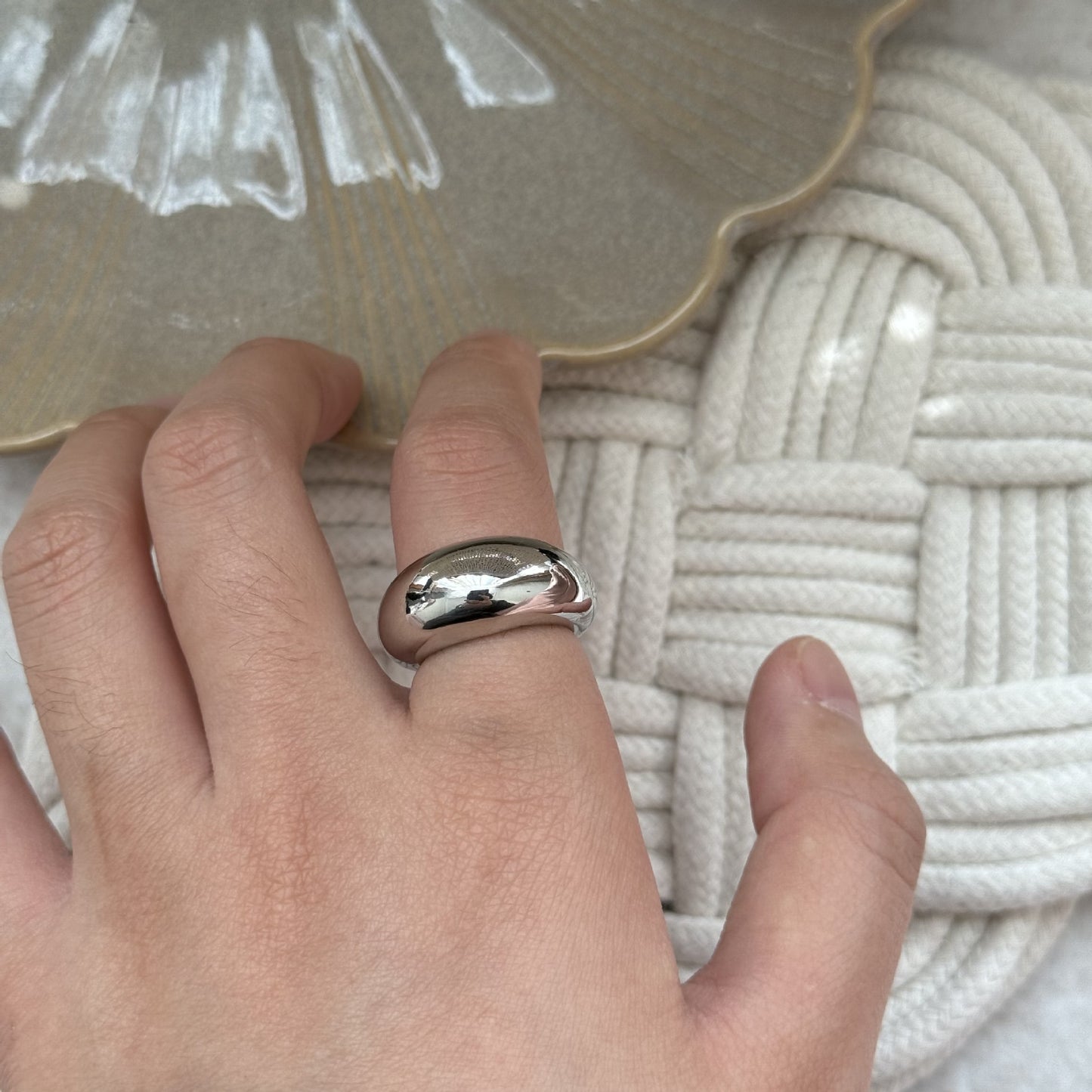 Women's Texture Collection Stylish Unique Temperament Twin Wear Rings