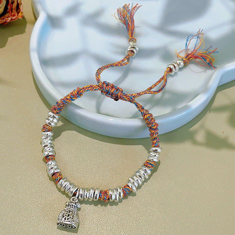 Women's & Men's Retro Ethnic Style Agate Ox Bone Rosary Bracelet