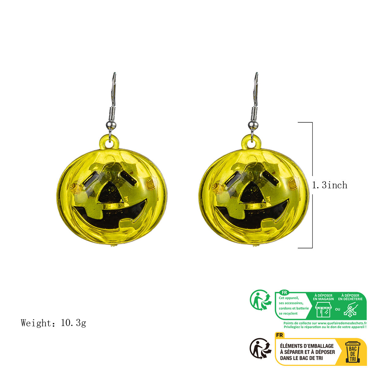 Cool Halloween Pumpkin Lamp Ghost Festival Earrings