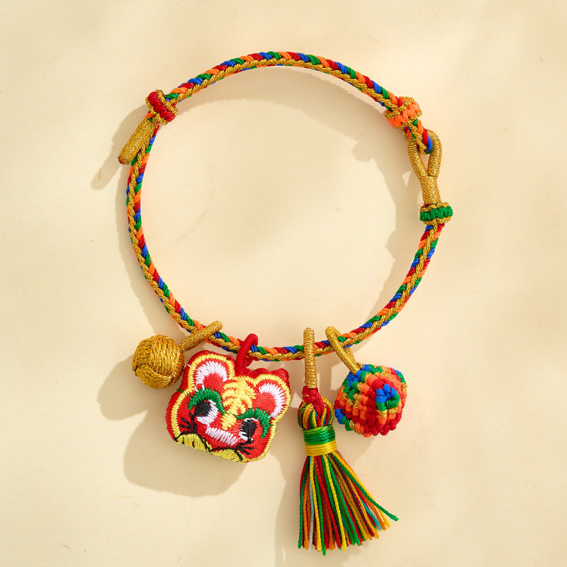 Dragon Boat Festival Colorful Rope Carrying Strap Handmade Braided Adult Bracelet