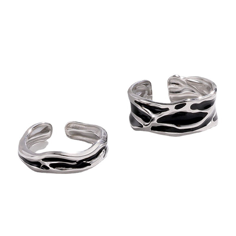 Dripping Oil Titanium Open-end Pairs Can't Quit Rings