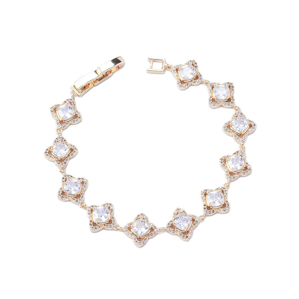 Clover Style Light Luxury Simple Diamond High Sense Jewelry Set
