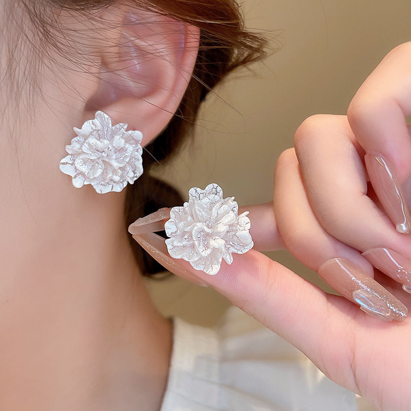 Bow Flower French Entry Lux Trendy Earrings