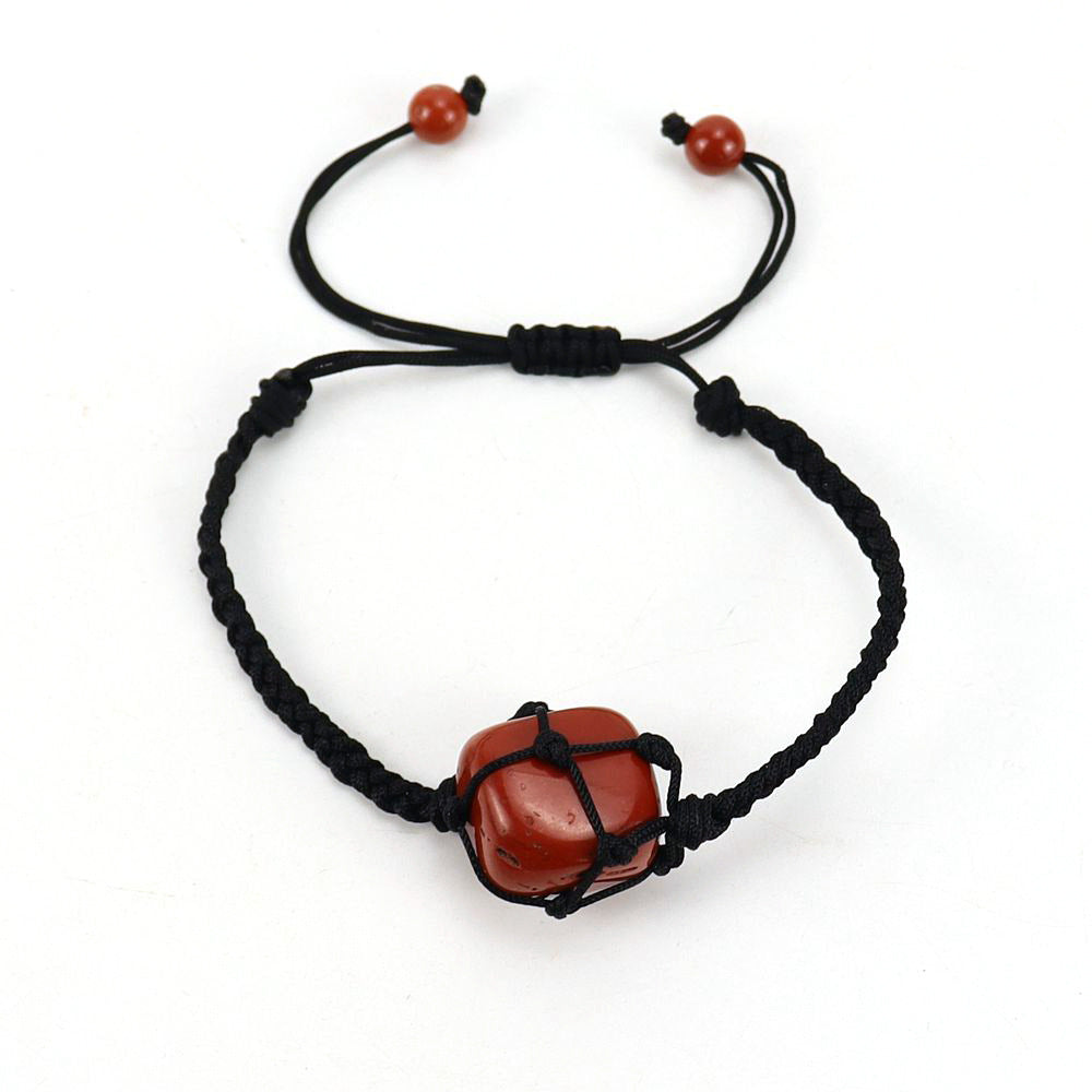 Broadcast Hand-woven Black Jade Thread Crystal Bracelets