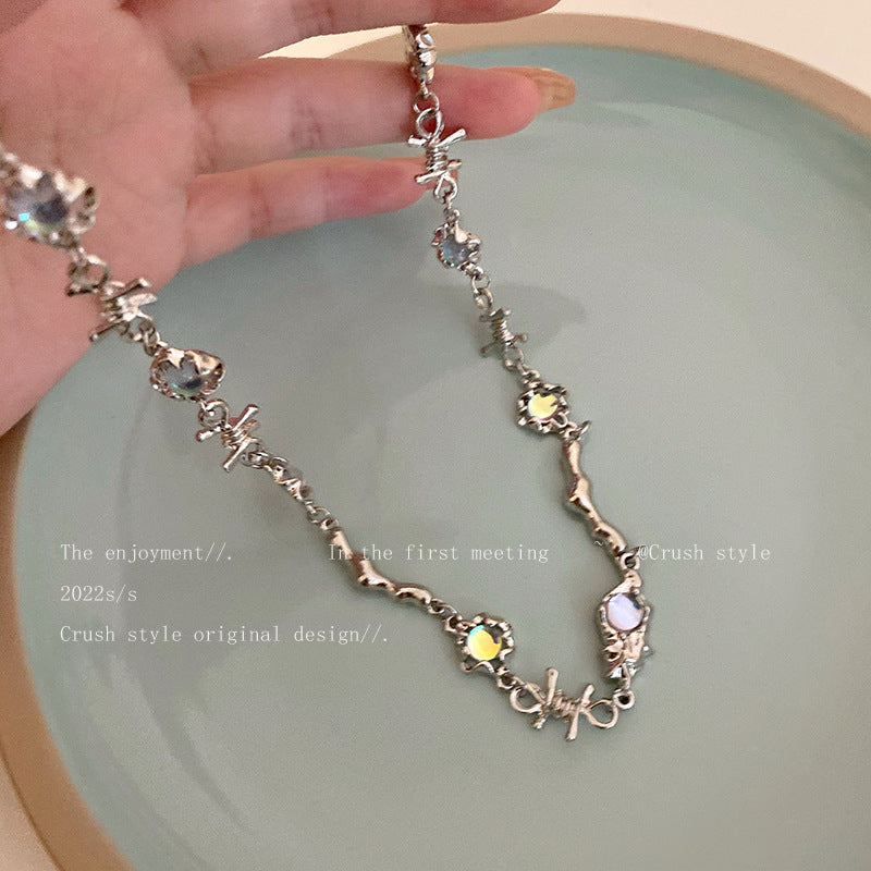 Titanium Steel Stitching Female Summer Light Luxury Minority Design Necklaces