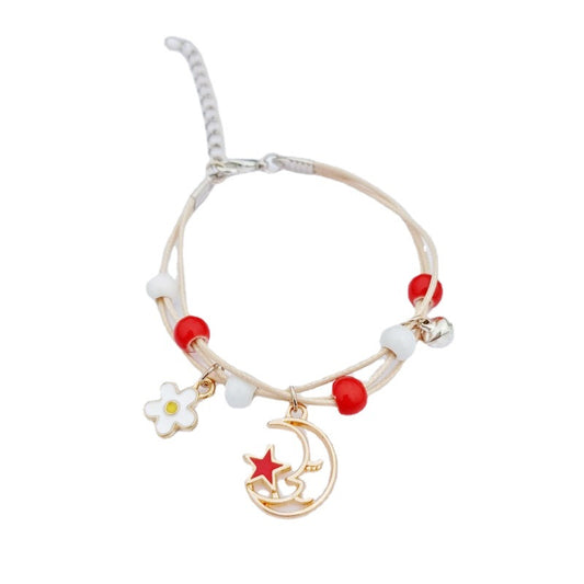 Children's Star Moon Woven Female Girlfriends Cute Couple Bracelet