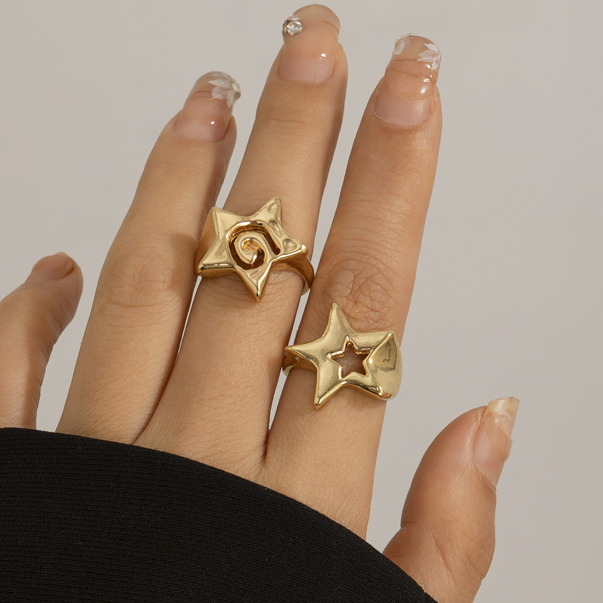 Style Niche Three-dimensional Star Spicy Beautiful Rings