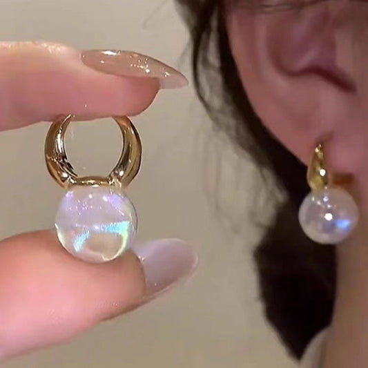 Mermaid Pearl French Style Geometric Light Luxury Earrings