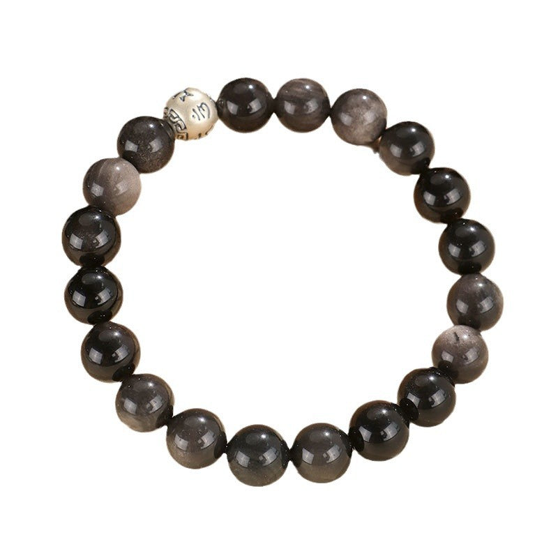 Sier Bead Proverb Beaded Couple Female Bracelets