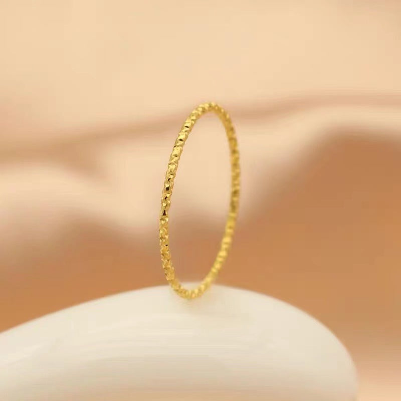 Starry Female Simple Personality Trendy Twin Niche Rings