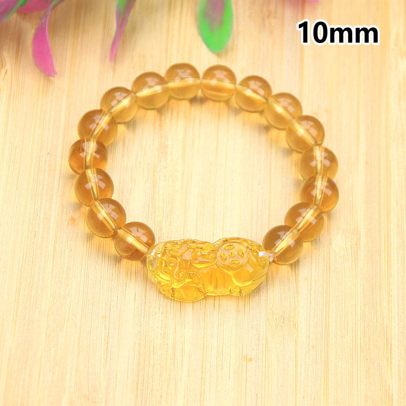 Running Rivers Lakes Live Imitation Obsidian Gilt Six Words Mantra Bracelet