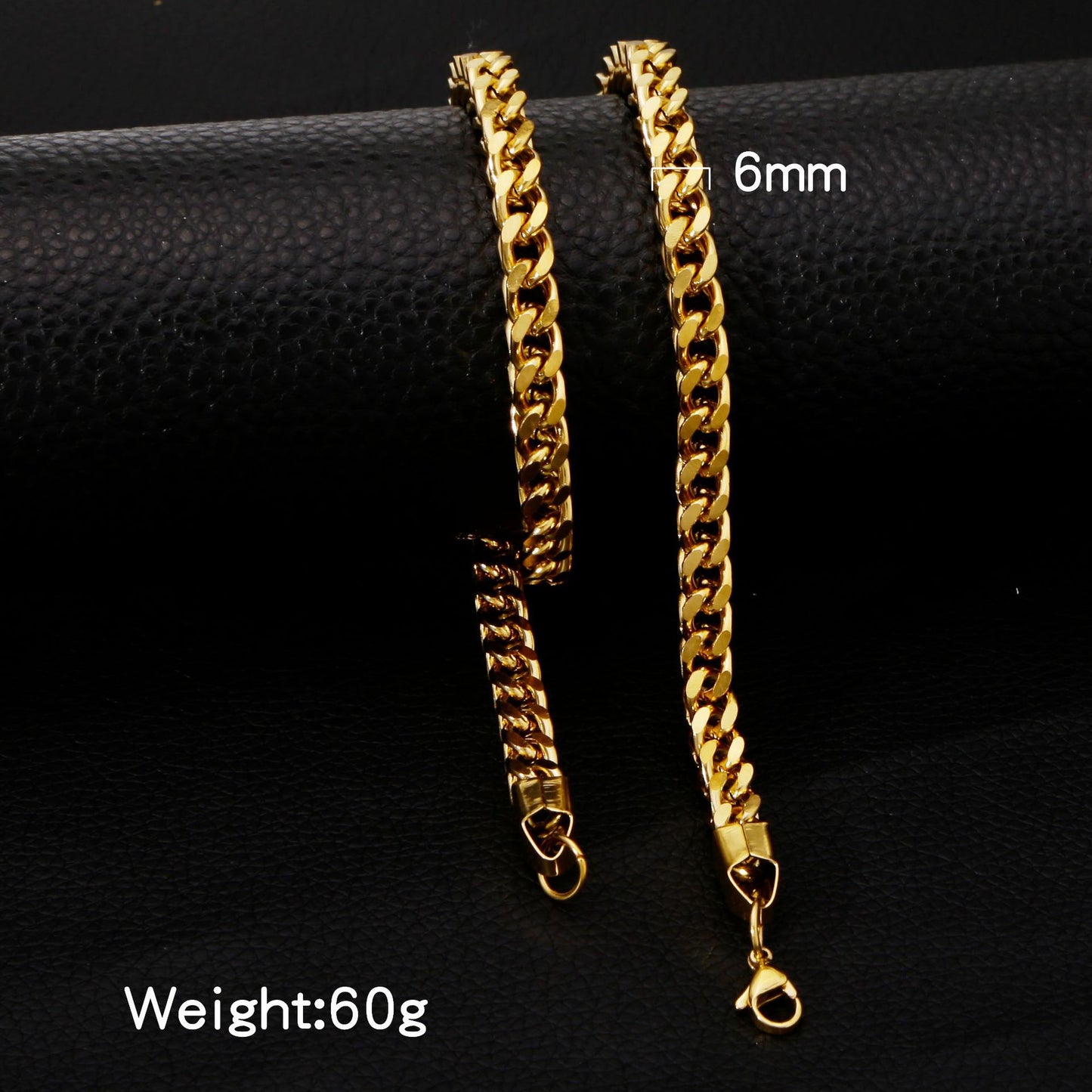 Positive Negative Square Chain Unisex Exaggerated Hip Hop Punk Design Necklace