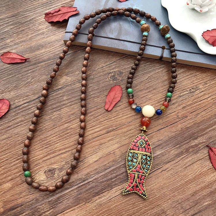 Women's & Men's Retro Ethnic Style Long Sweater Chain Necklaces