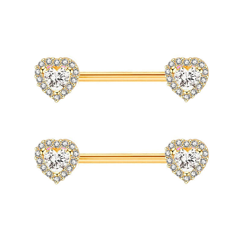 Nipple Stylish Piercing Adhesive Nail Tongue Pin Pairs Stud Earrings