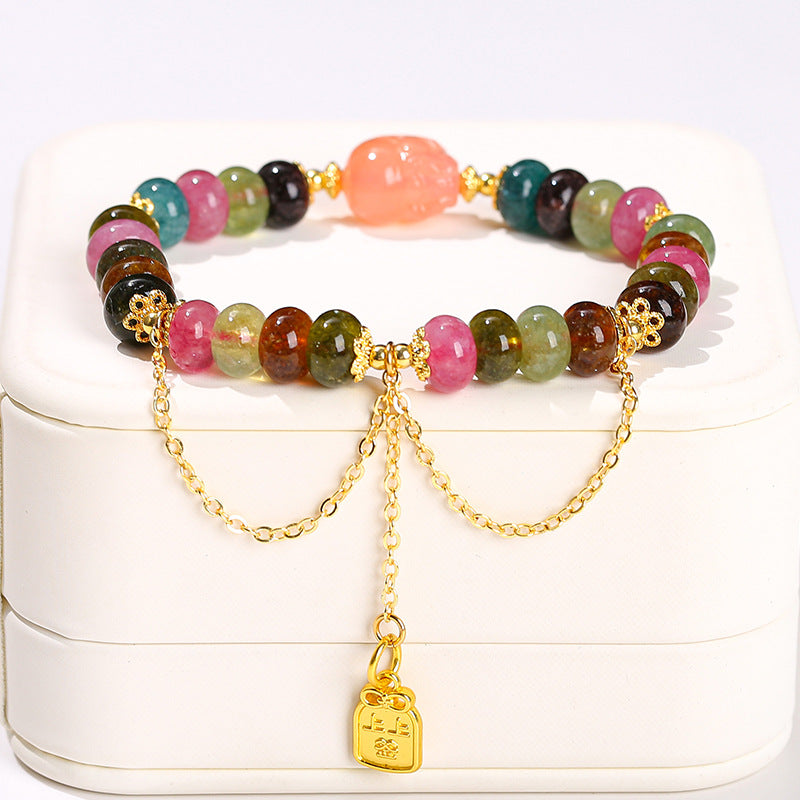 Jewelry Natural Crystal Jade Chinese Tassel Bracelets