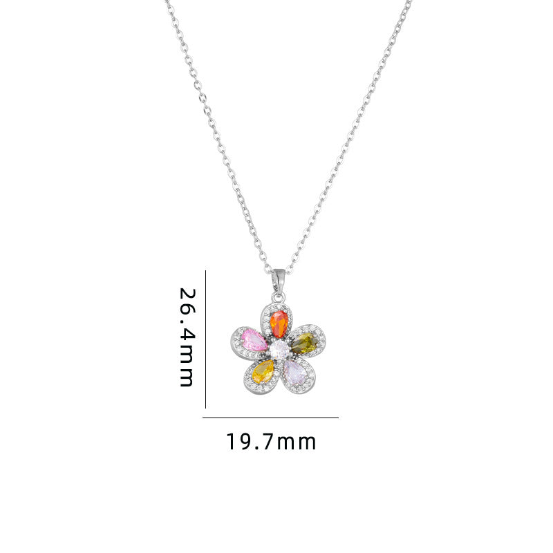 Cool Fashion Ornament Design Geometric Rainbow Necklaces