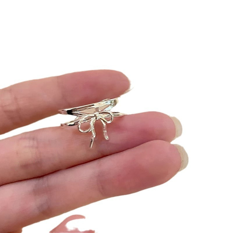 Women's Fashionable Simple Bow Lightweight Design Exquisite Rings