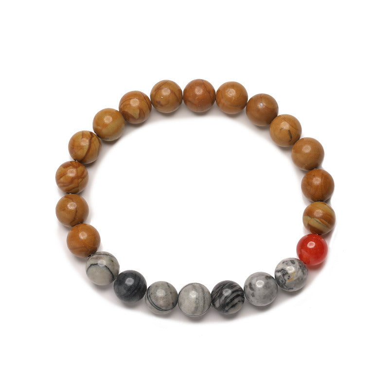 Women's & Men's Eight Planets Natural Stone Space Gifts Bracelets