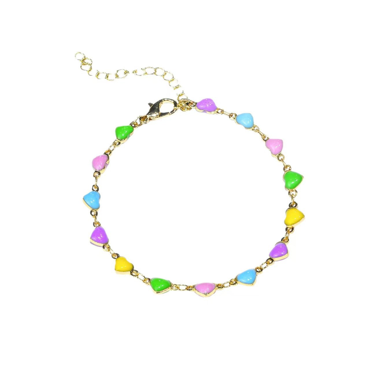 Loving Heart Personality Alloy Heart-shaped Dopamine High Sense Bracelets