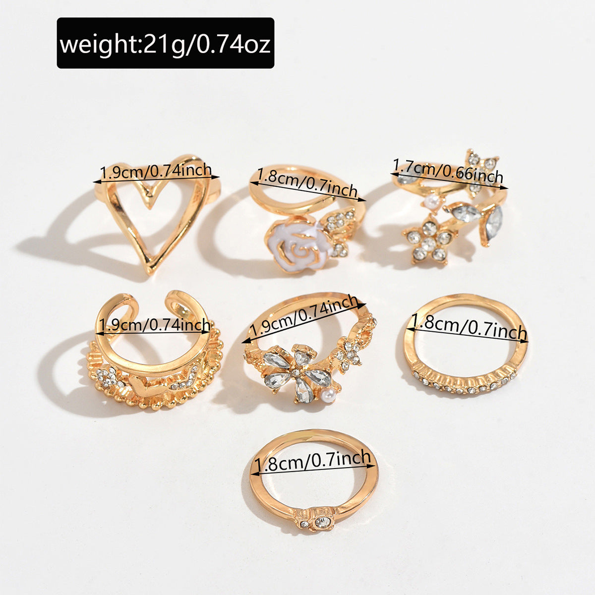 Women's Flower Love Creative Hollow Alloy Sweet Ring