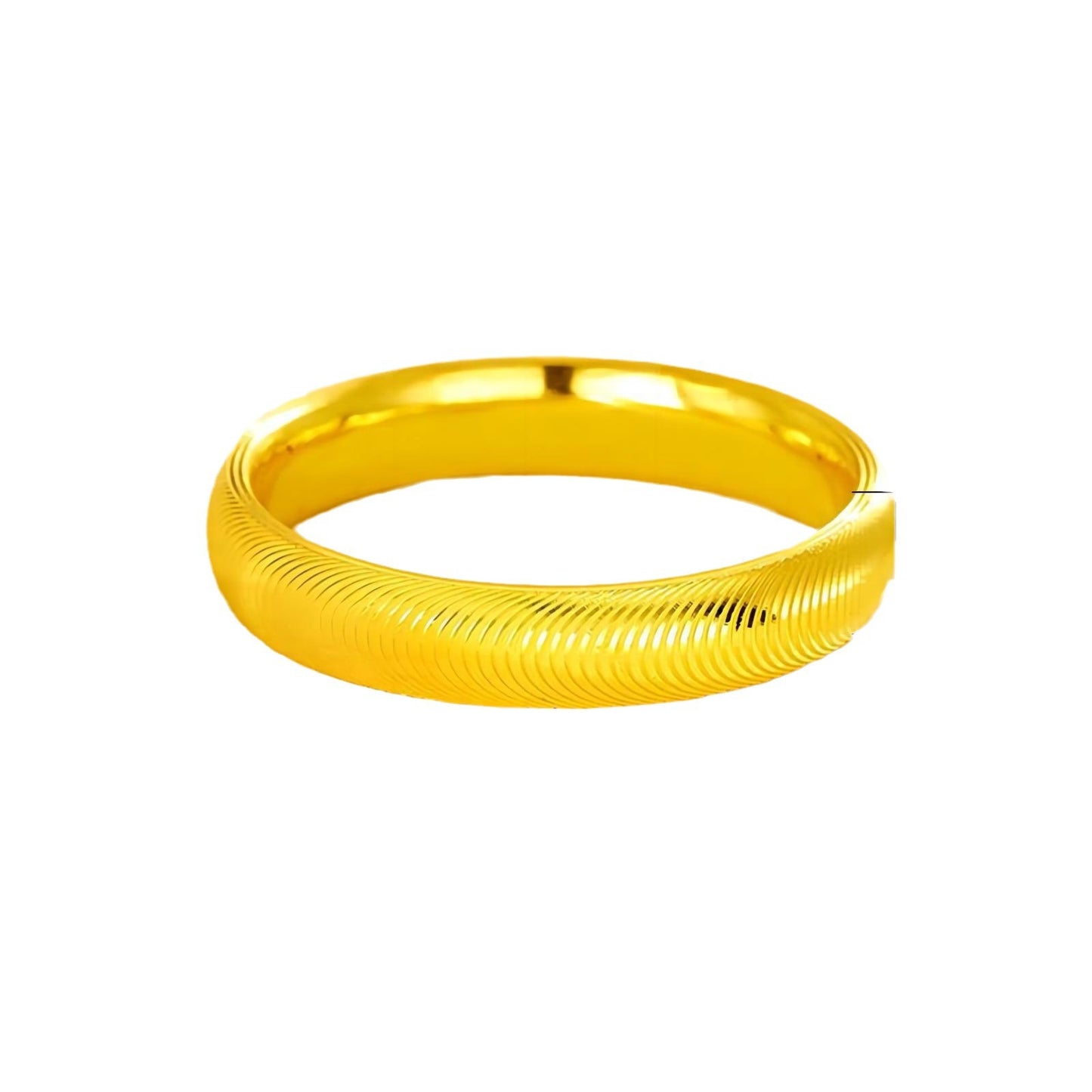 Women's & Men's Fashion Real Gold Plated Titanium Steel Rings