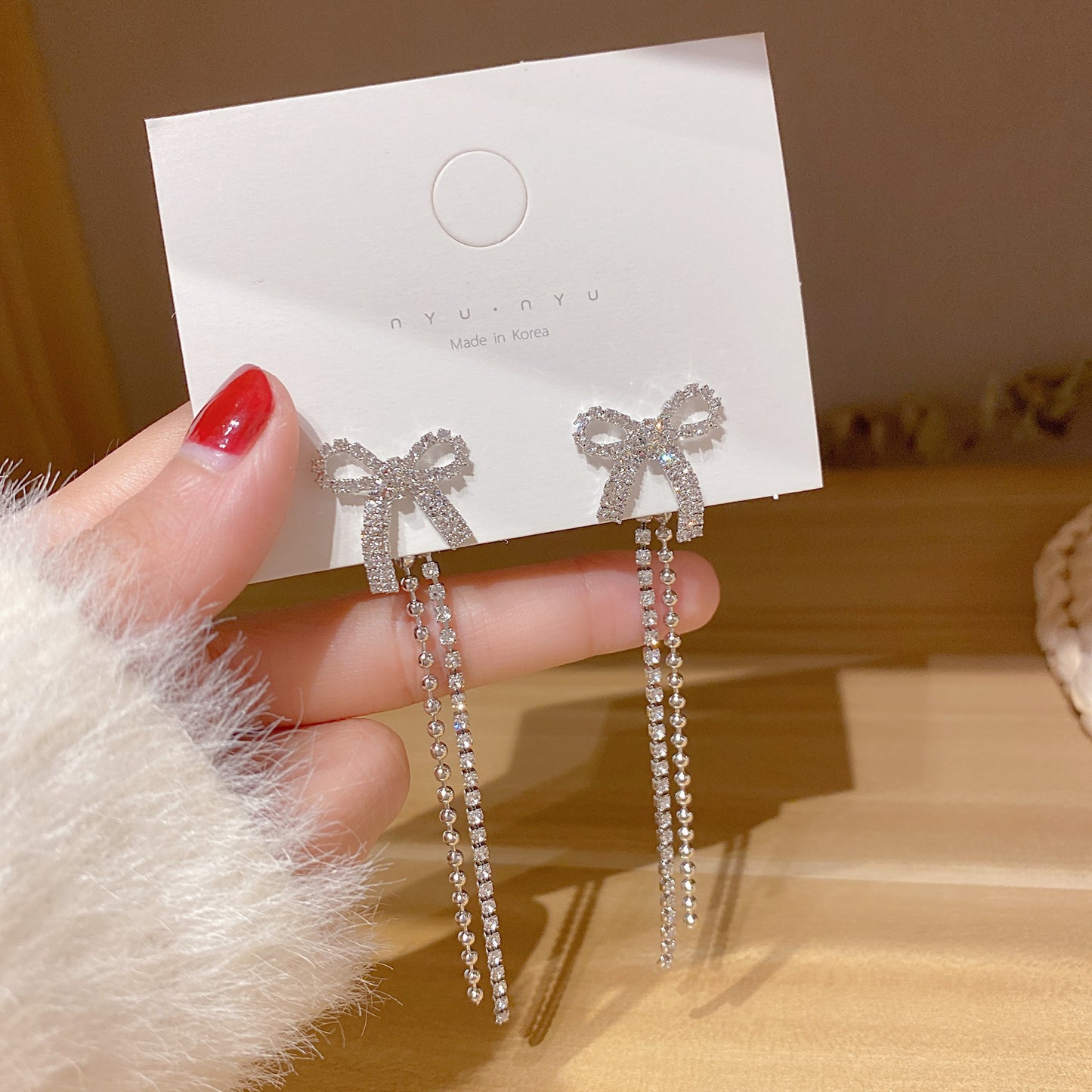 Needle Elegant Tassel Advanced Simple Thin Earrings