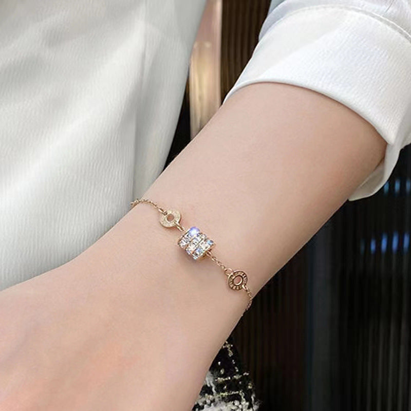 Waist Zircon Simple Titanium Steel Niche Design Bracelets