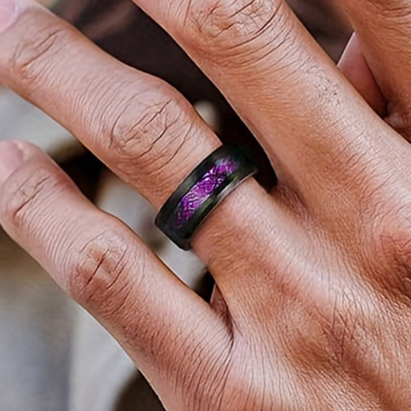 Pretty Versatile Slouchy Couple Purple Fashion Ring