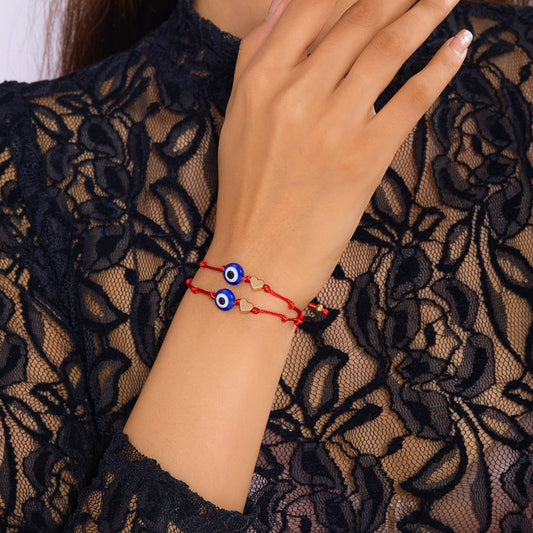 Devil's Eye Lucky Red Rope Knot Love Couple Bracelets