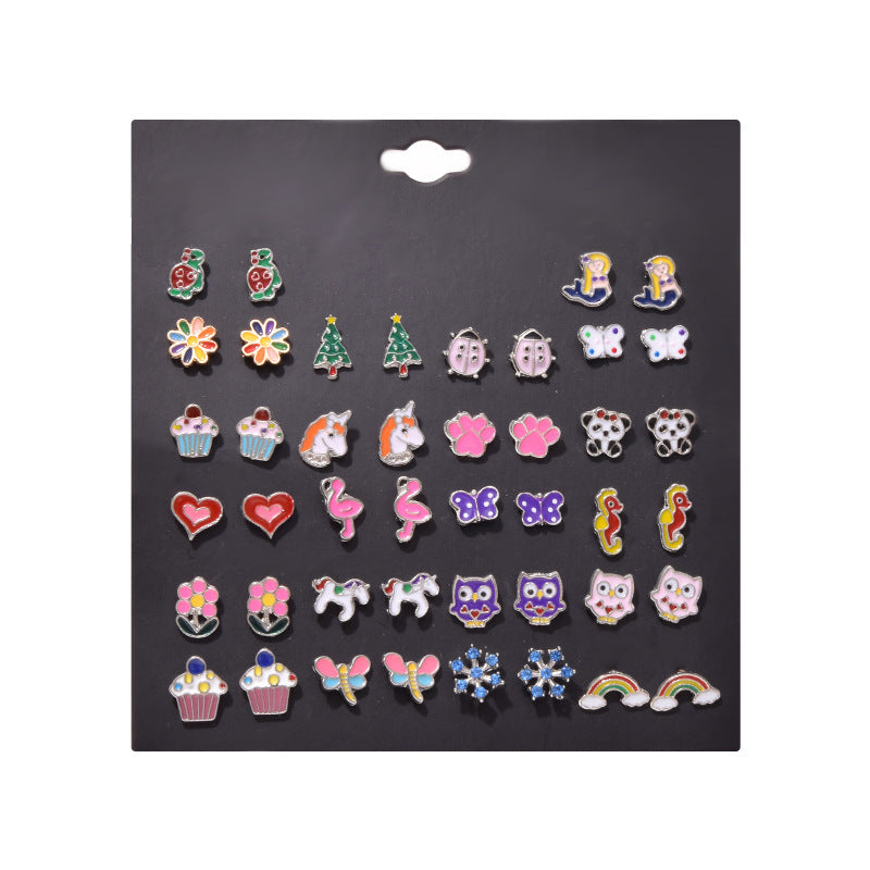 Wild Animal Fruit Combination Suit Female Earrings