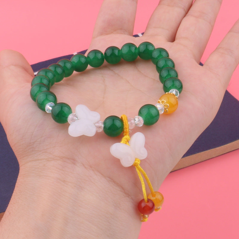 Candy Color Butterfly Beaded Female Imitation Bracelet