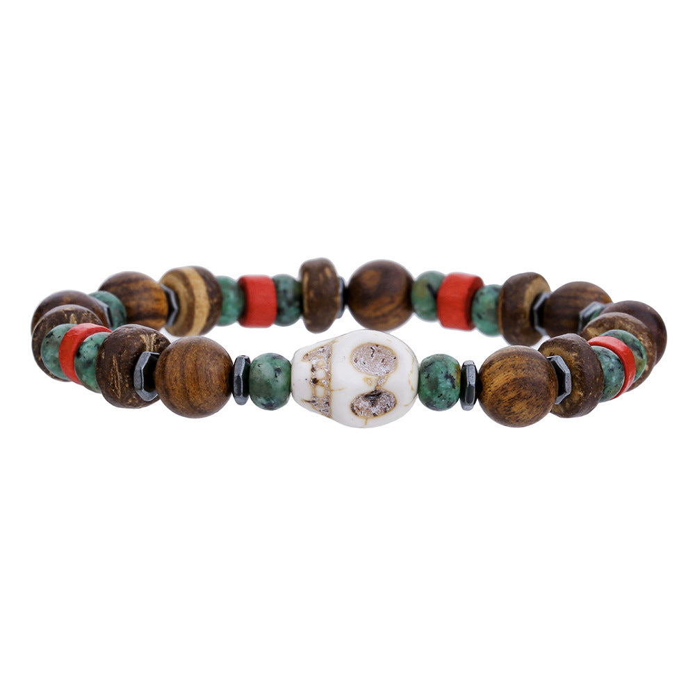 Men's Turquoise Wooden Bead Trendy Fashion Joker Bracelets