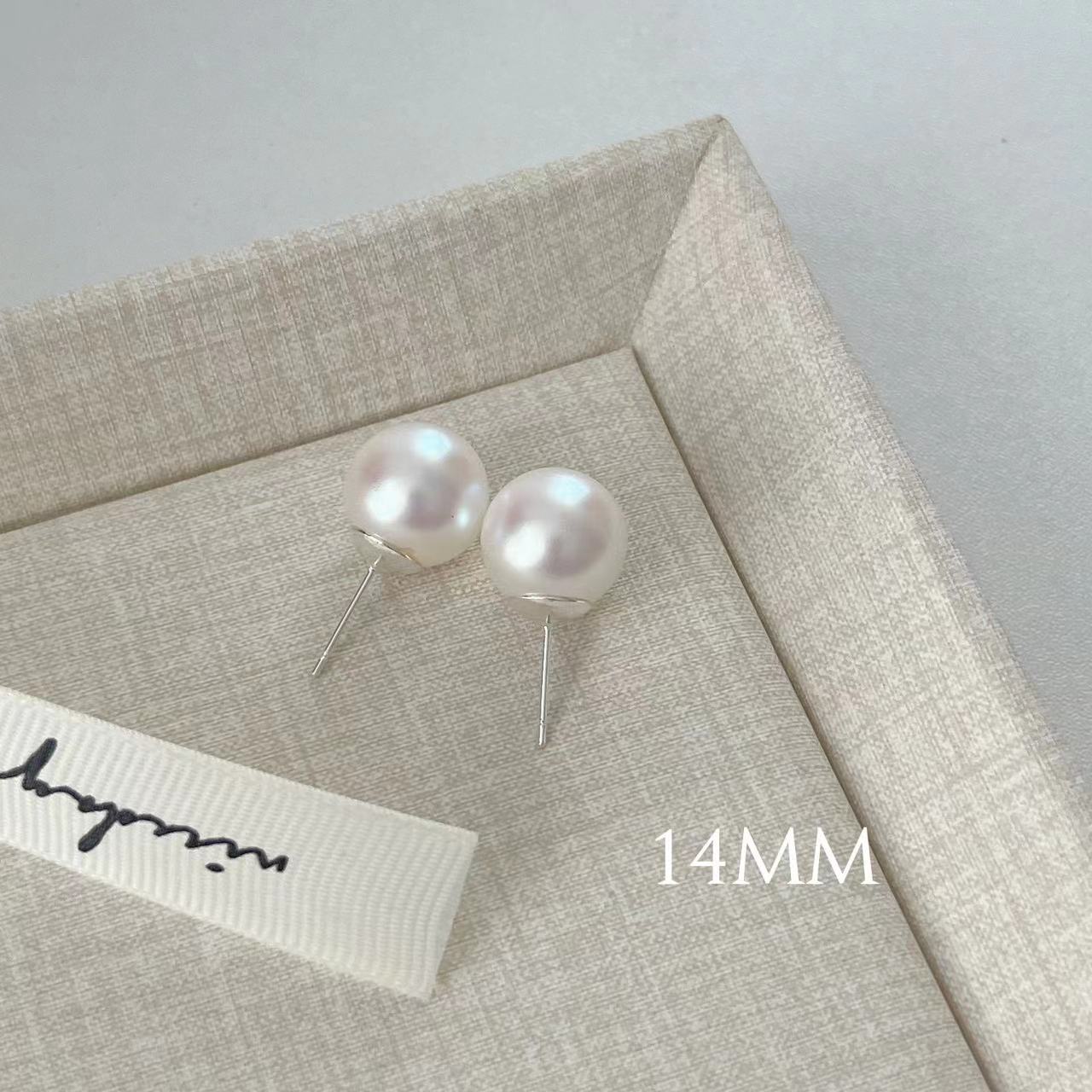 Women's High-grade Sweet Elegance Pink White Pearl Earrings