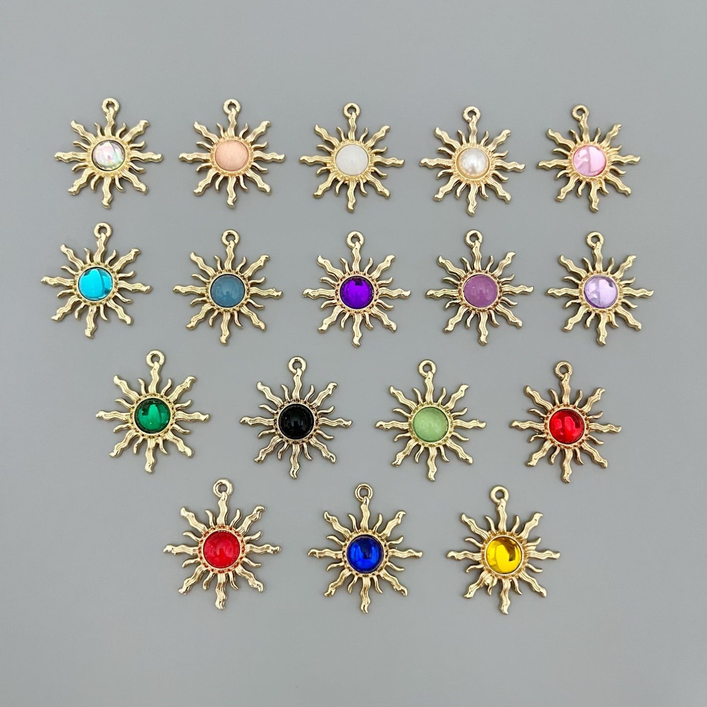 Alloy Baroque Water Transparent Series Gem Sunflower Necklaces