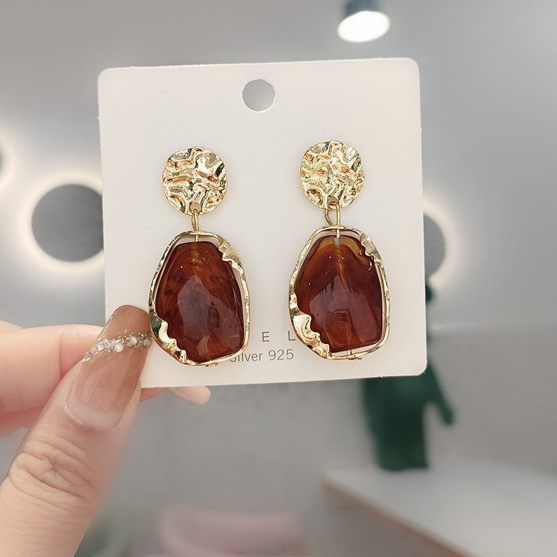 Profile Large Resin High-grade Special Interest Light Earrings