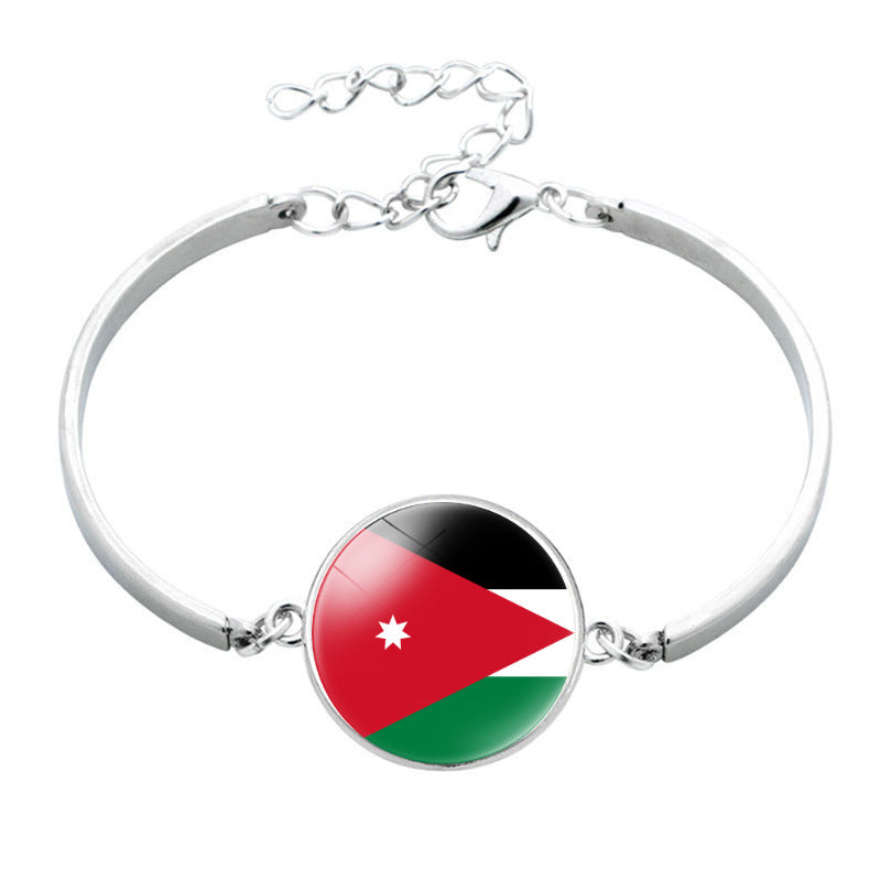 Asian National Flag Time Stone Palestine Bracelets