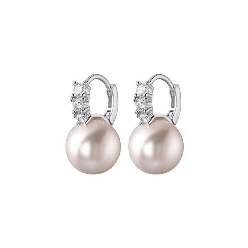 Classic Style Female Imitation Pearl Ear Clip Design High Earrings