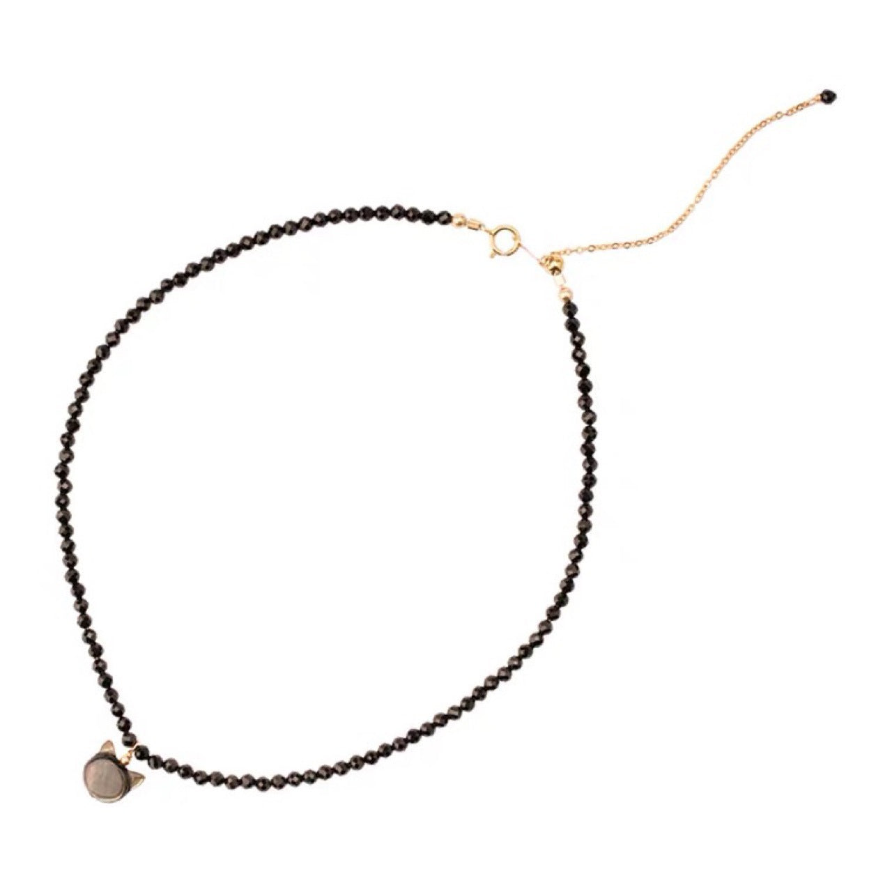 Bag Gold Shining Black Spinel Clavicle Chain Light Luxury Minority Necklace