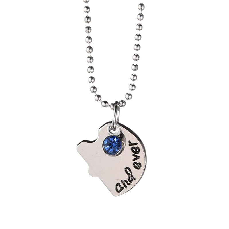 Casual Fashion Letters Good Friends Heart-shaped Necklaces