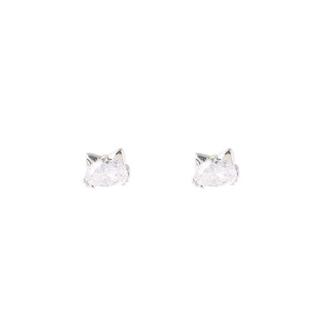 Luxury Fashion Super Flash Cat Simple Zircon Earrings