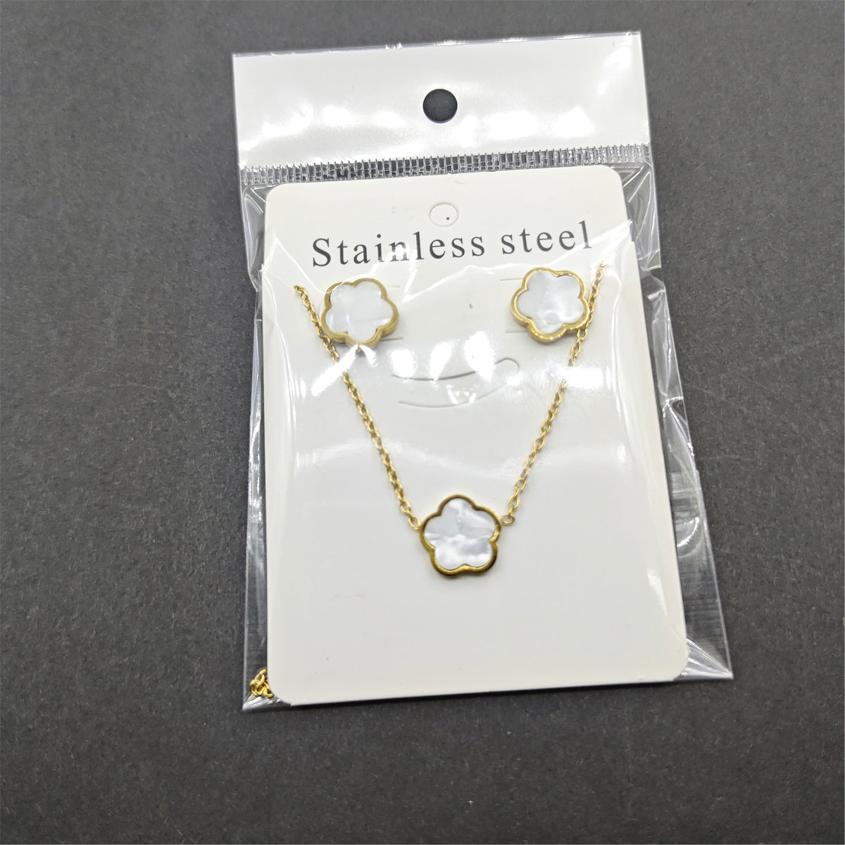 Clover Elegant Flower Simple Light Luxury Fashion High Sense Na Jewelry Set